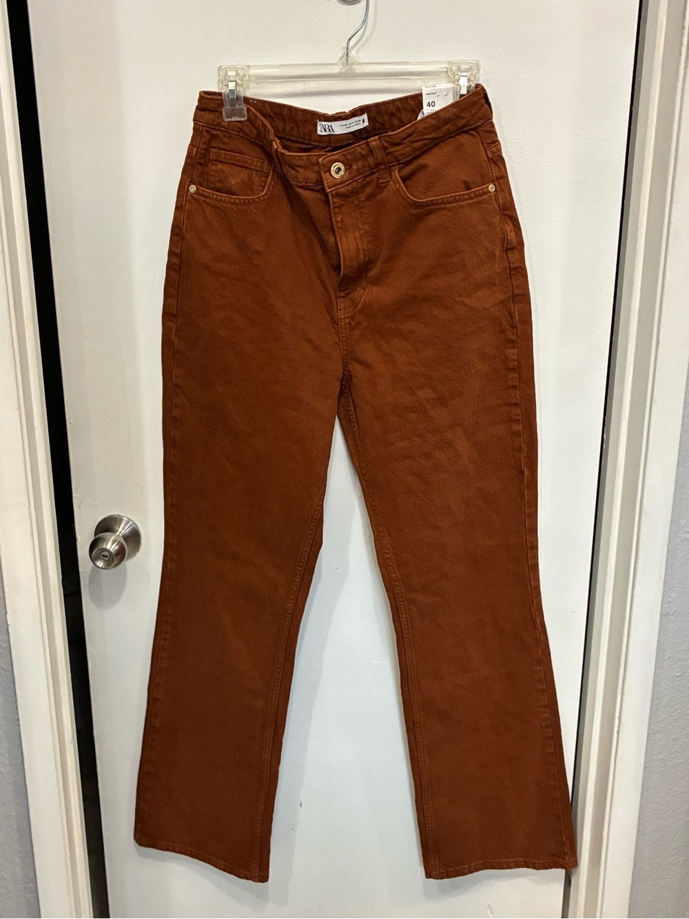 Zara Women's Rust Brown Bootcut  Jeans